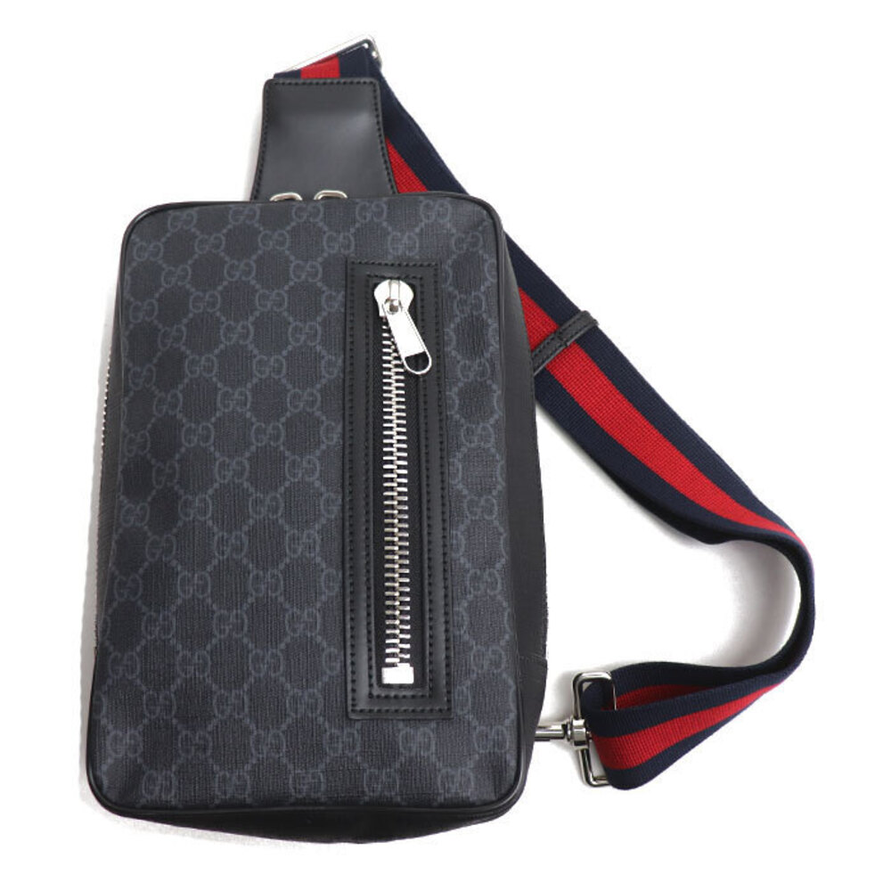 GUCCI Soft GG Supreme Belt Bag Body Bum Crossbody Belt Black One Shoulder